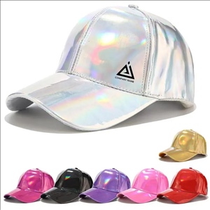 Trendy New PU Leather Colorful Baseball Cap